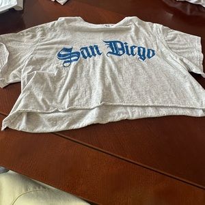 Women’s White Adika San Diego Cropped Tee - Size M